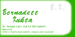 bernadett kukta business card